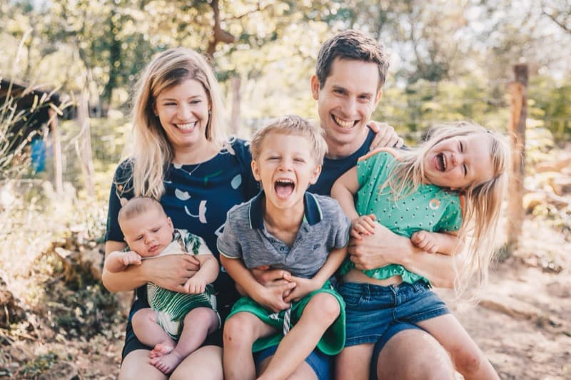 Jean-Jacques and Marie de Faistre with their three children